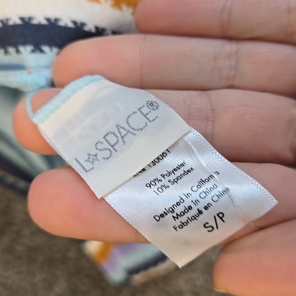 NWOT L Space Women Over The Moon Frenchi Striped High-Waisted Bikini Bottom Sz S - Picture 6 of 9